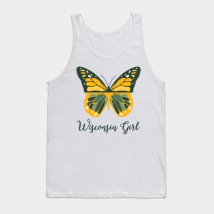 Wisconsin Girl Butterfly T Shirt Tank Top
